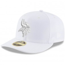 Men's Minnesota Vikings New Era White on White Low Profile 59FIFTY Fitted Hat 3155459